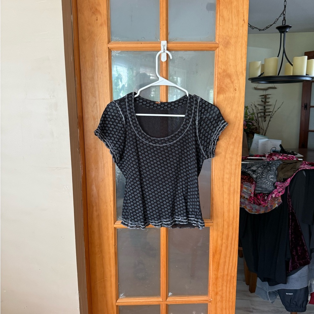 Stylish Black Sheer Women's Top